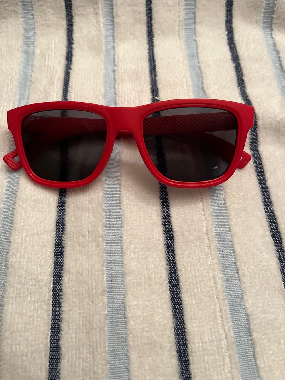 Lacoste Unisex Red Child/Youth Sunglasses with Dark Lenses
